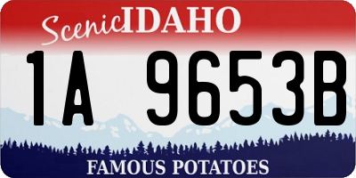 ID license plate 1A9653B