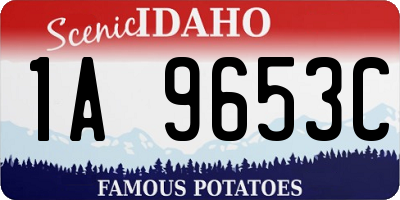 ID license plate 1A9653C