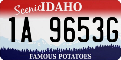 ID license plate 1A9653G