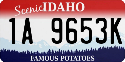 ID license plate 1A9653K