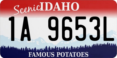 ID license plate 1A9653L