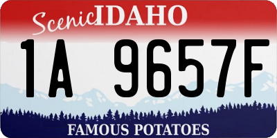 ID license plate 1A9657F