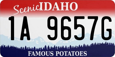 ID license plate 1A9657G