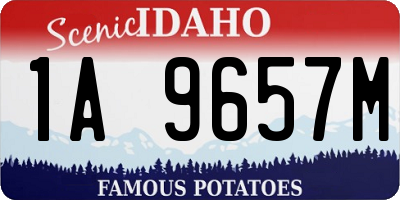 ID license plate 1A9657M