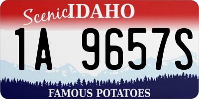 ID license plate 1A9657S