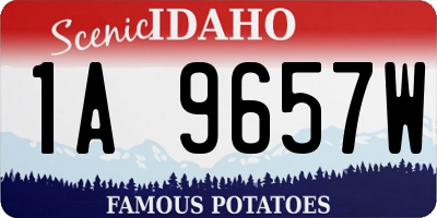 ID license plate 1A9657W