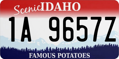 ID license plate 1A9657Z