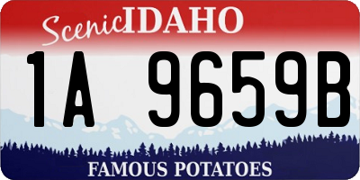 ID license plate 1A9659B