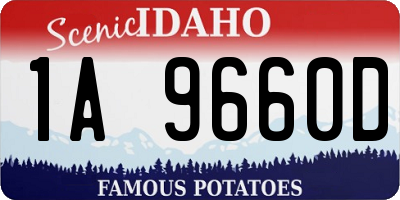 ID license plate 1A9660D