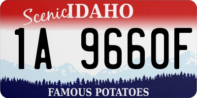 ID license plate 1A9660F