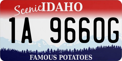 ID license plate 1A9660G