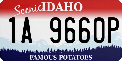 ID license plate 1A9660P