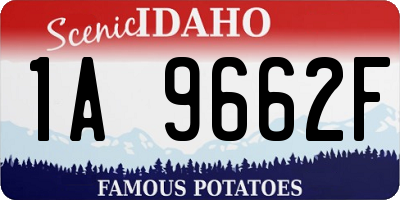 ID license plate 1A9662F