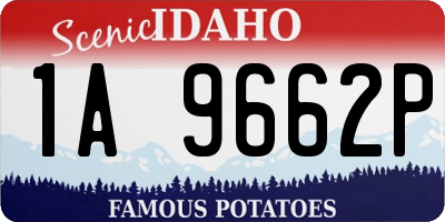 ID license plate 1A9662P