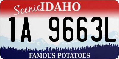 ID license plate 1A9663L