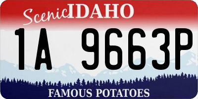 ID license plate 1A9663P