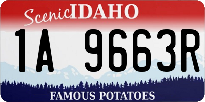 ID license plate 1A9663R