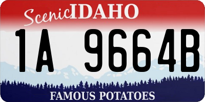 ID license plate 1A9664B