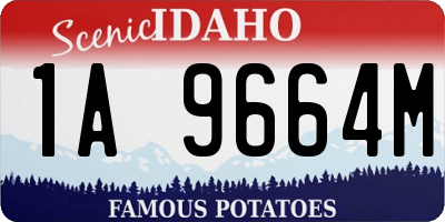 ID license plate 1A9664M