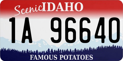 ID license plate 1A9664O