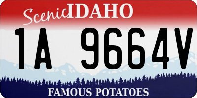 ID license plate 1A9664V
