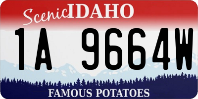 ID license plate 1A9664W