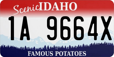 ID license plate 1A9664X