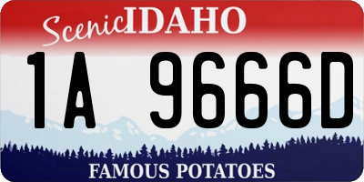 ID license plate 1A9666D