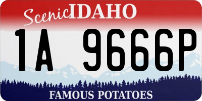 ID license plate 1A9666P