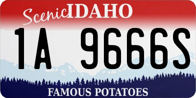 ID license plate 1A9666S