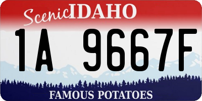 ID license plate 1A9667F