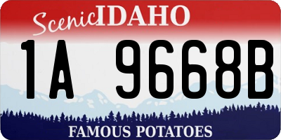 ID license plate 1A9668B