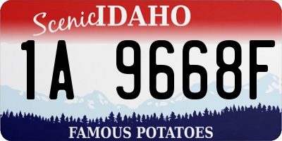 ID license plate 1A9668F