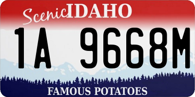 ID license plate 1A9668M