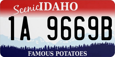ID license plate 1A9669B