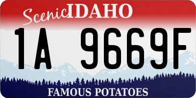 ID license plate 1A9669F