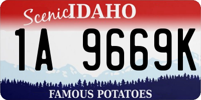 ID license plate 1A9669K