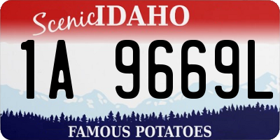 ID license plate 1A9669L