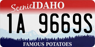 ID license plate 1A9669S