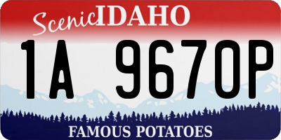 ID license plate 1A9670P