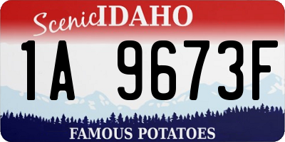 ID license plate 1A9673F