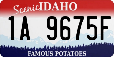 ID license plate 1A9675F