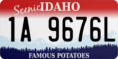 ID license plate 1A9676L