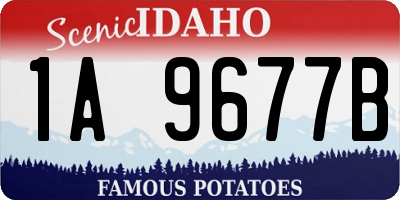 ID license plate 1A9677B