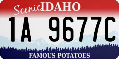 ID license plate 1A9677C
