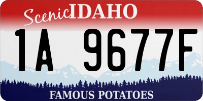 ID license plate 1A9677F