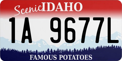 ID license plate 1A9677L