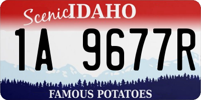 ID license plate 1A9677R