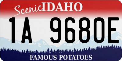ID license plate 1A9680E