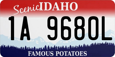 ID license plate 1A9680L